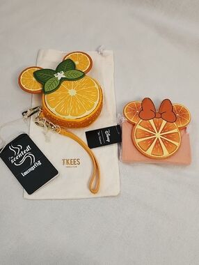 Loungefly Orange Slice Mickey Wristlet Purse & Our Universe  Cardholder